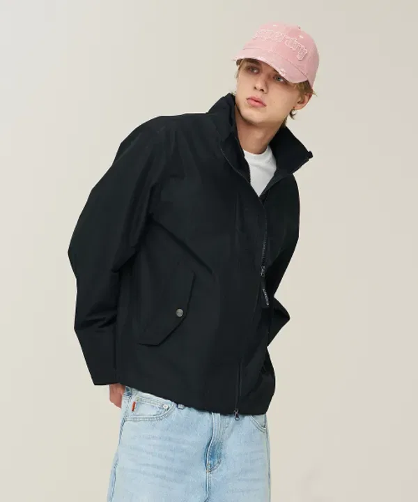 Ветровка с высоким воротником, Superdry, черный