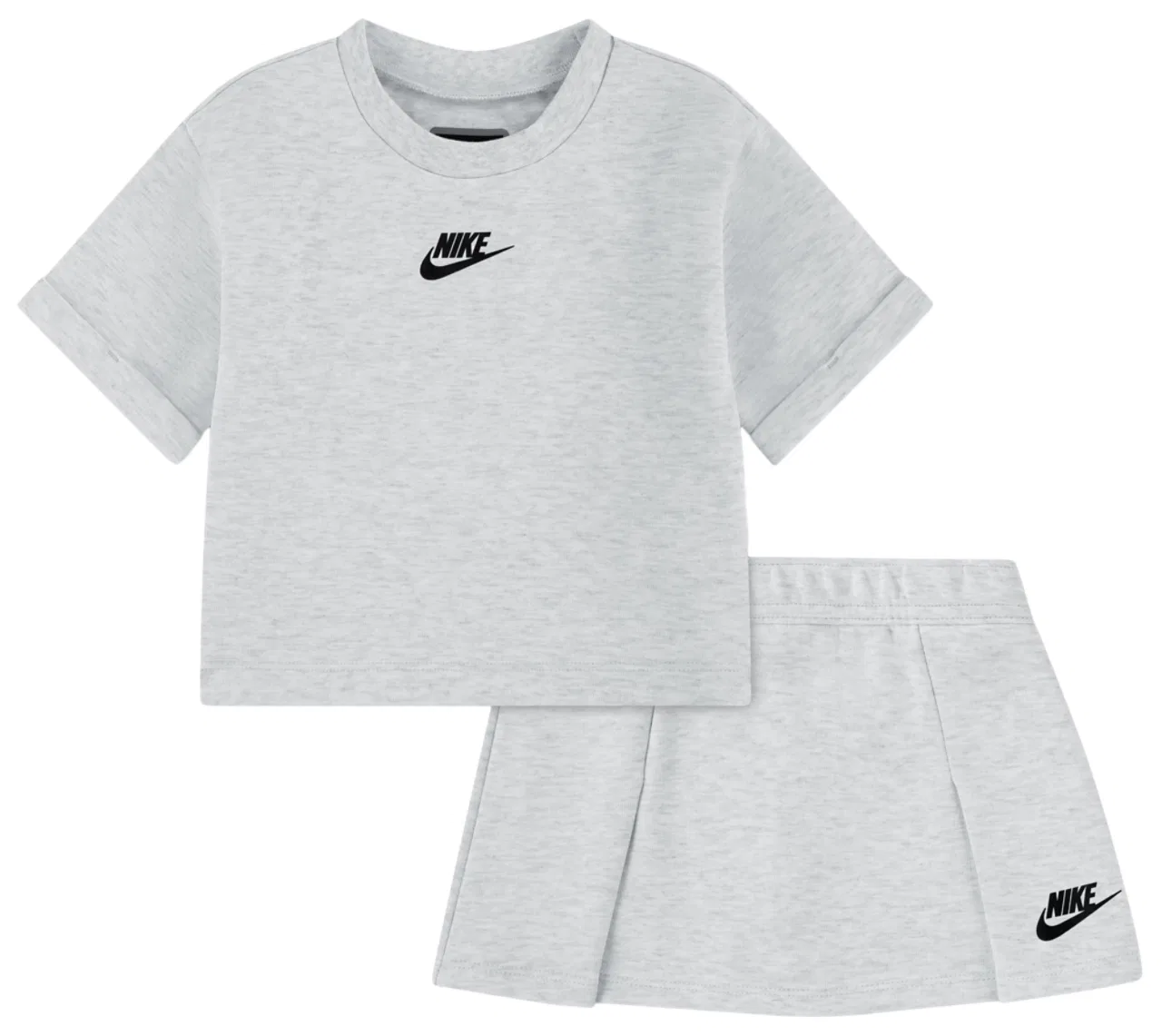 Детский спортивный комплект с юбкой Tech Fleece Nike, серый/черный