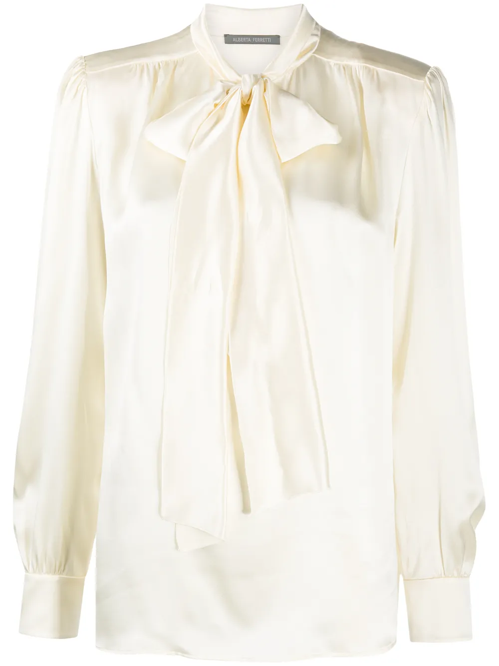 

Блузка с бантом Alberta Ferretti, белый