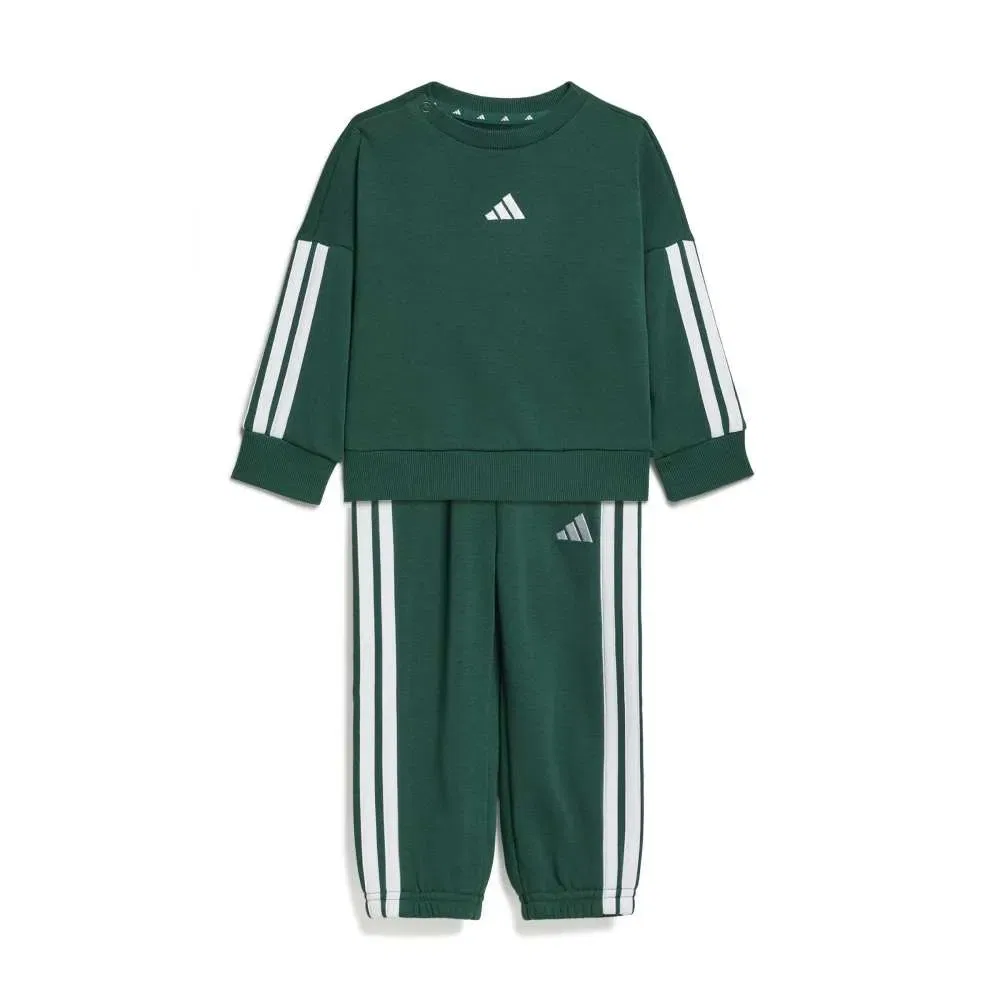 Детский комплект для девочек с длинным рукавом Adidas Essentials 3 Stripes French Terry Joggers, Green