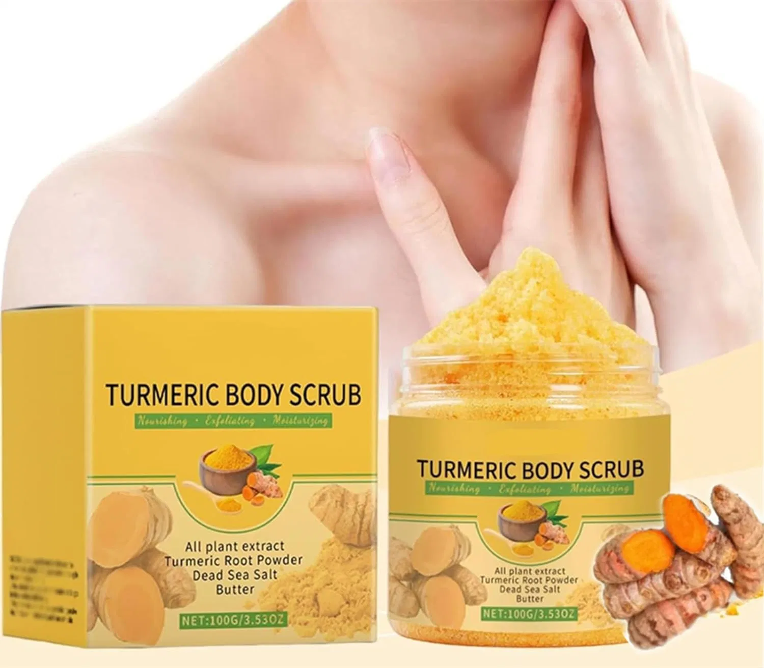 Скраб для тела Turmeric Body Scrub, PETSBURG, 2 шт., 100 г — фото 2