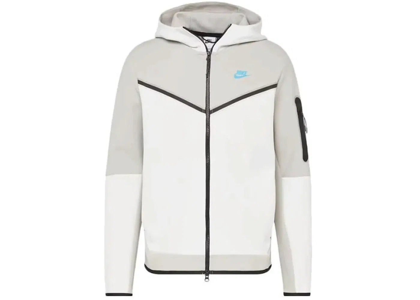 Мужская худи Tech Fleece Nike, Light Iron Ore/Summit White/Baltic Blue