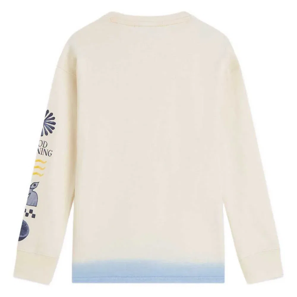 Детская футболка для мальчиков с длинным рукавом Scotch & soda, Beige — фото 2
