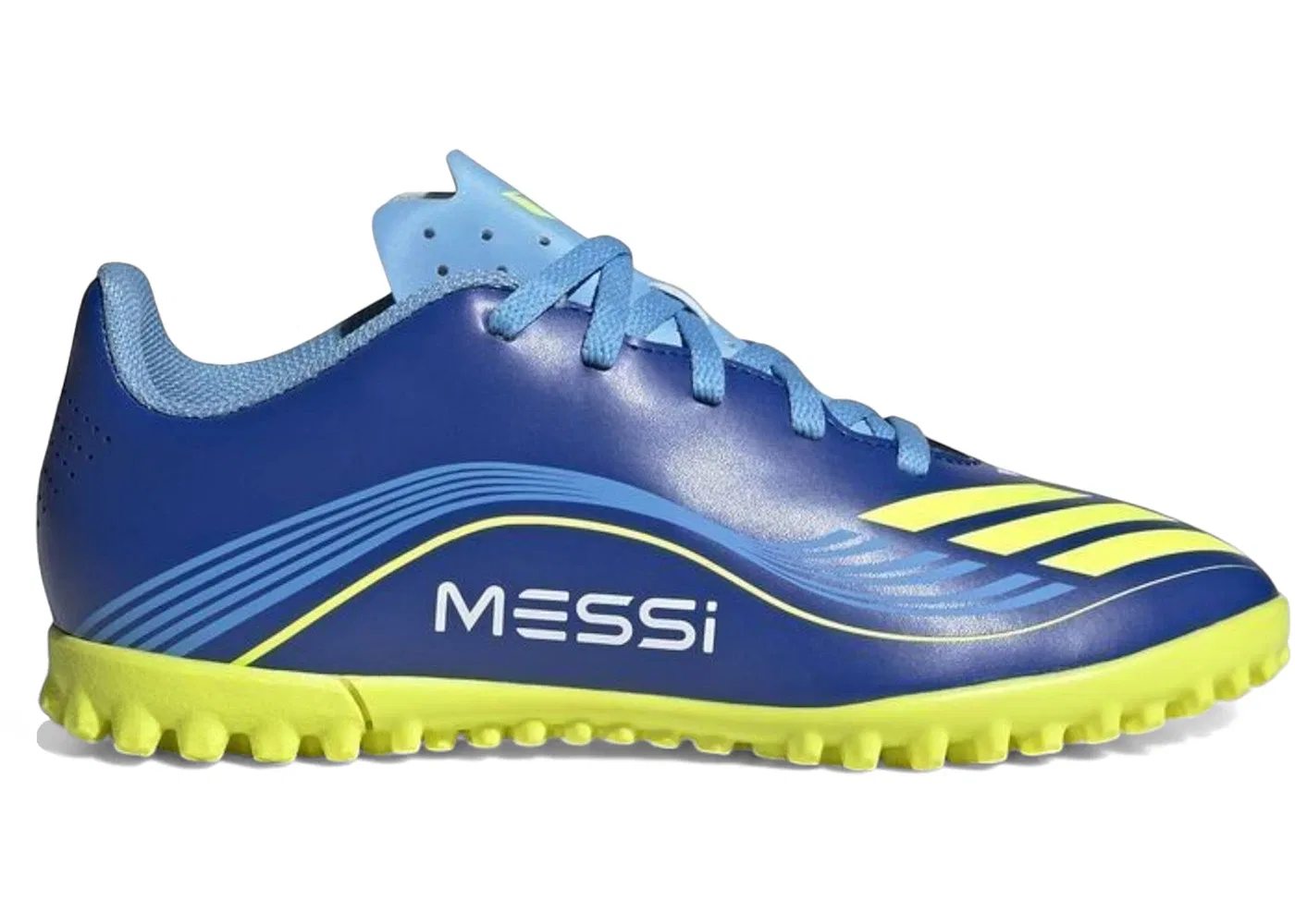 Детские бутсы Adidas F50 Club TF, Royal Blue/Solar Yellow/Semi Blue Burst