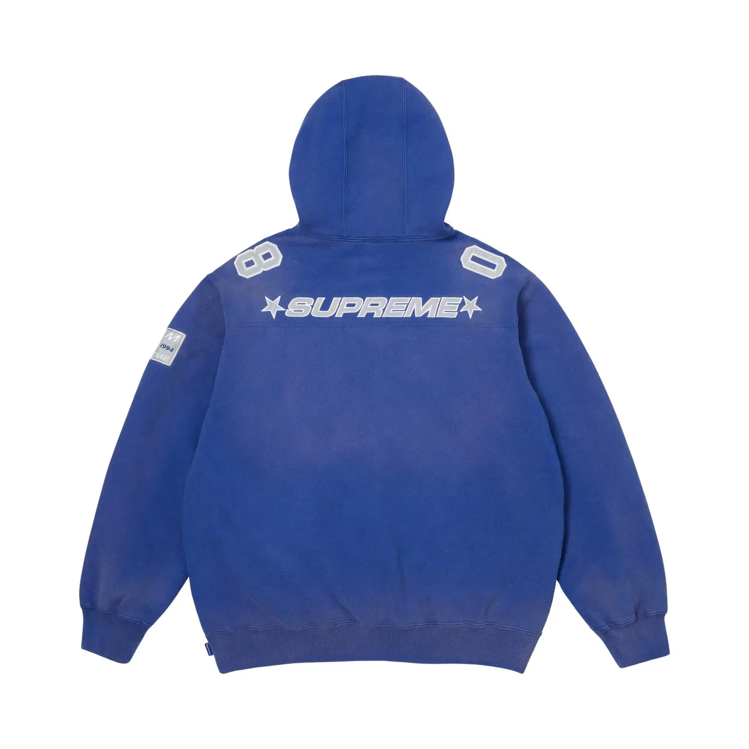 Толстовка Supreme Jersey Hooded Sweatshirt, синий — фото 2
