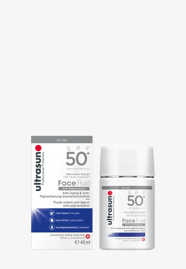 Солнцезащитный флюид для лица SPF50+ с антипигментацией, Anti-pigmentation fluid, Ultrasun, 40 мл