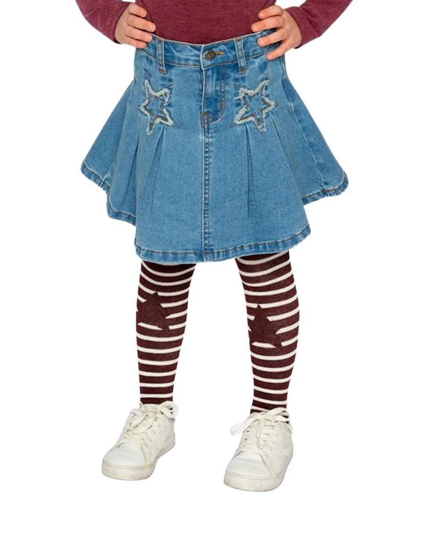 Юбка плиссе из денима Varsity League Deux par Deux, Navy Blue Denim — фото 2