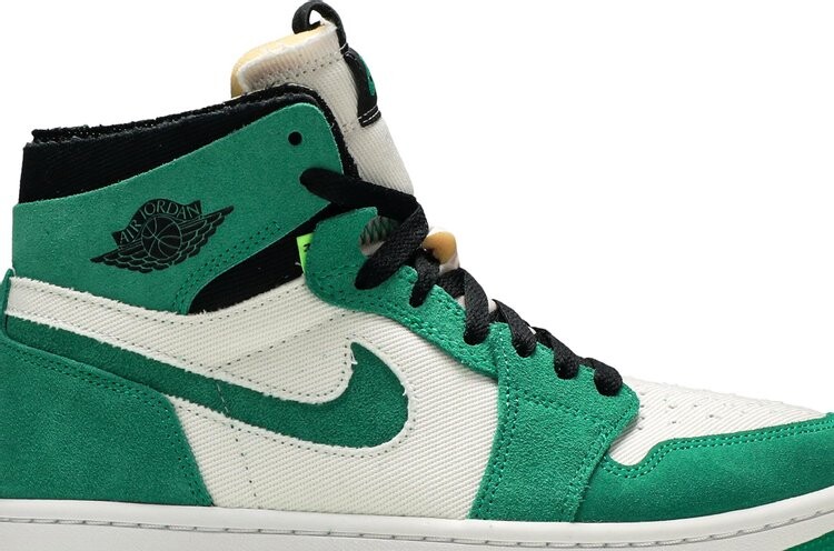 Кроссовки Wmns Air Jordan 1 High Zoom Comfort Stadium Green, белый — фото 2