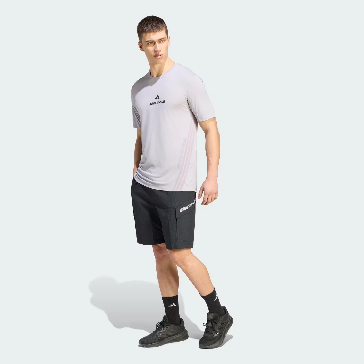 Мужская футболка с технологией Climacool+ AMG Adidas Performance, Glory Grey — фото 4