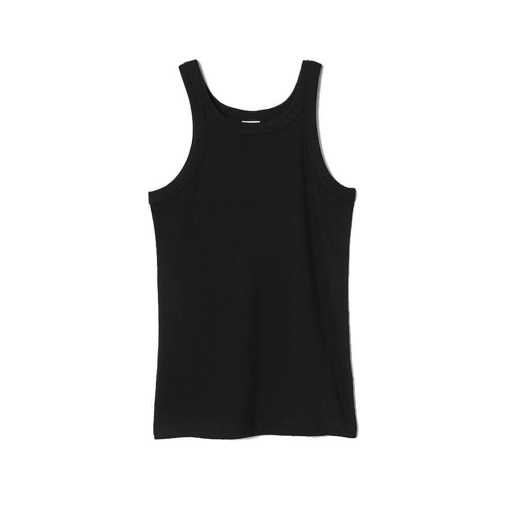 

Топ H&M Ribbed Tank, чёрный