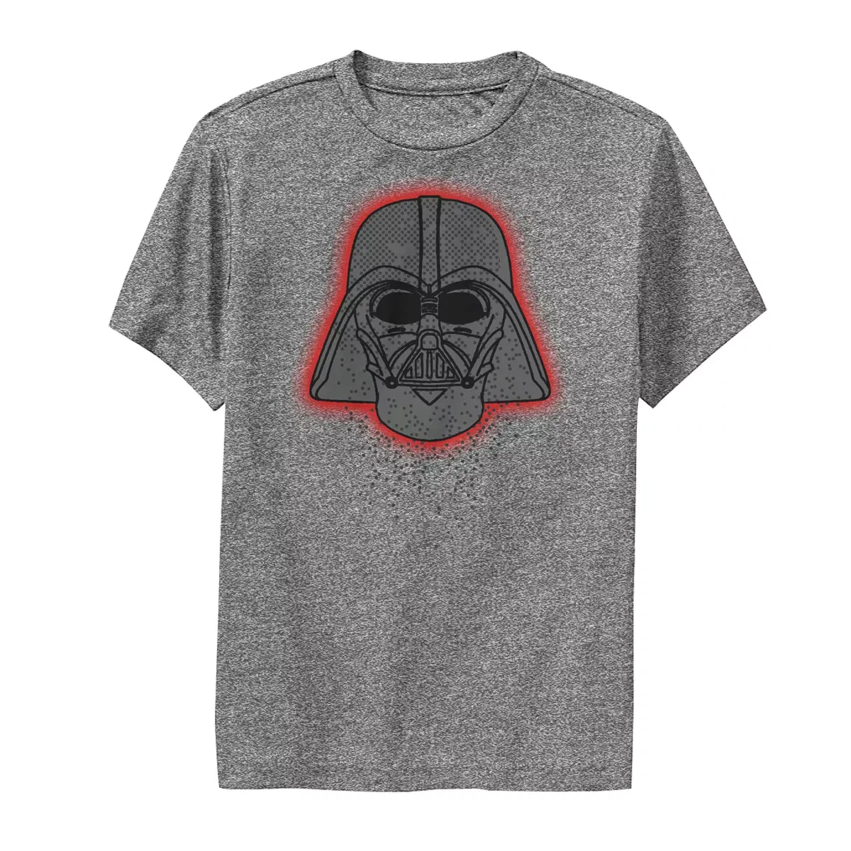 Детская футболка с принтом Star Wars Darth Vader Dot Helmet Performance Tee, Star Wars, Charcoal Heather