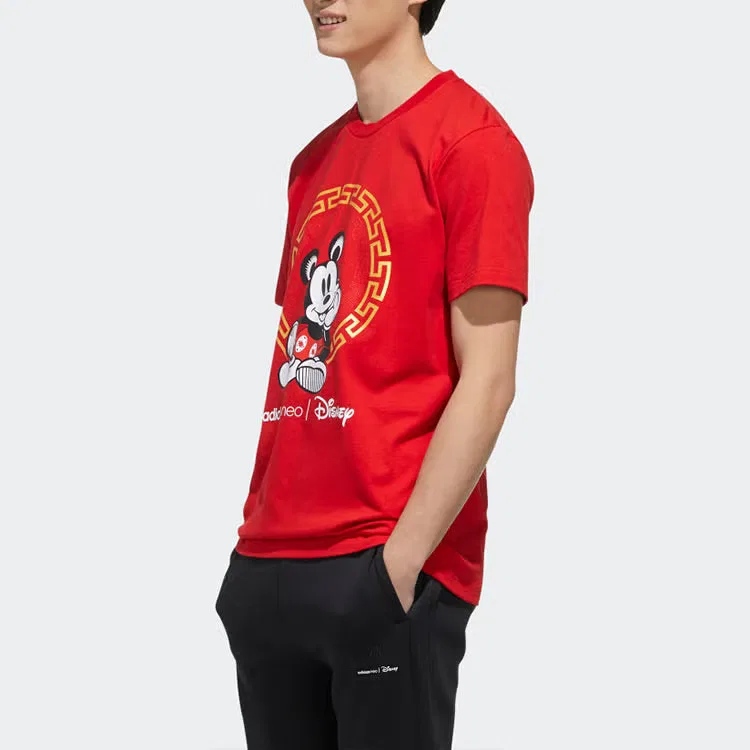 Футболка с принтом Disney Mickey Mouse Adidas, красная — фото 3