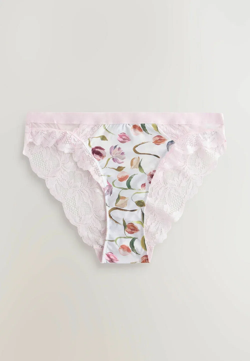 Трусики стандартного кроя, комплект из 3 штук Next, Tulip Print Green Cream — фото 3