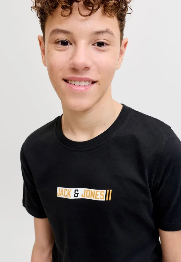 Футболка Jjmunk с круглым вырезом, 3 шт., размер 3 шт., mp jnr - футболка с принтом Jack & Jones Junior, белый/черный — фото 4