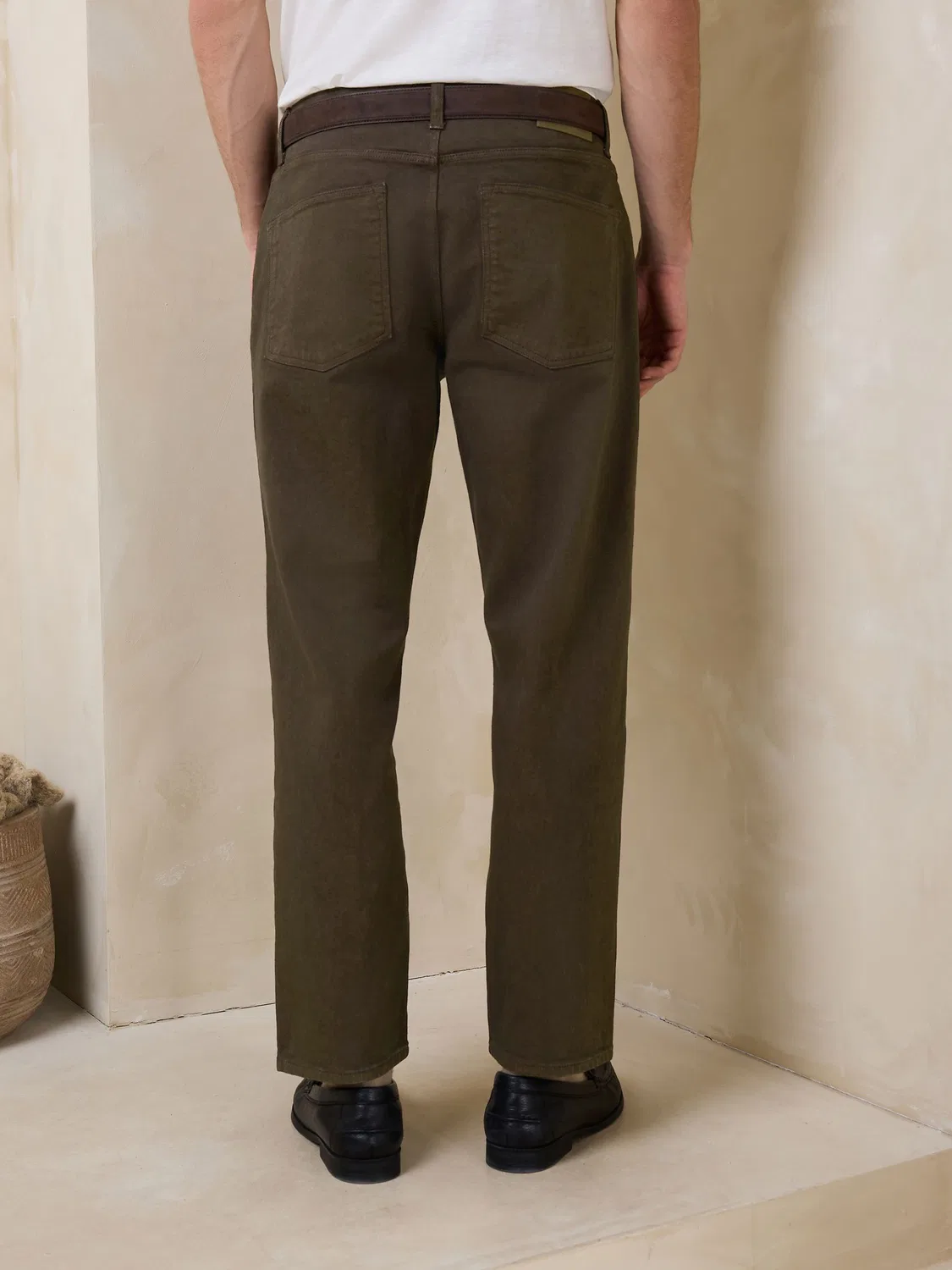 Джинсы с ремнем, slim fit, Chocolate Brown Next — фото 3