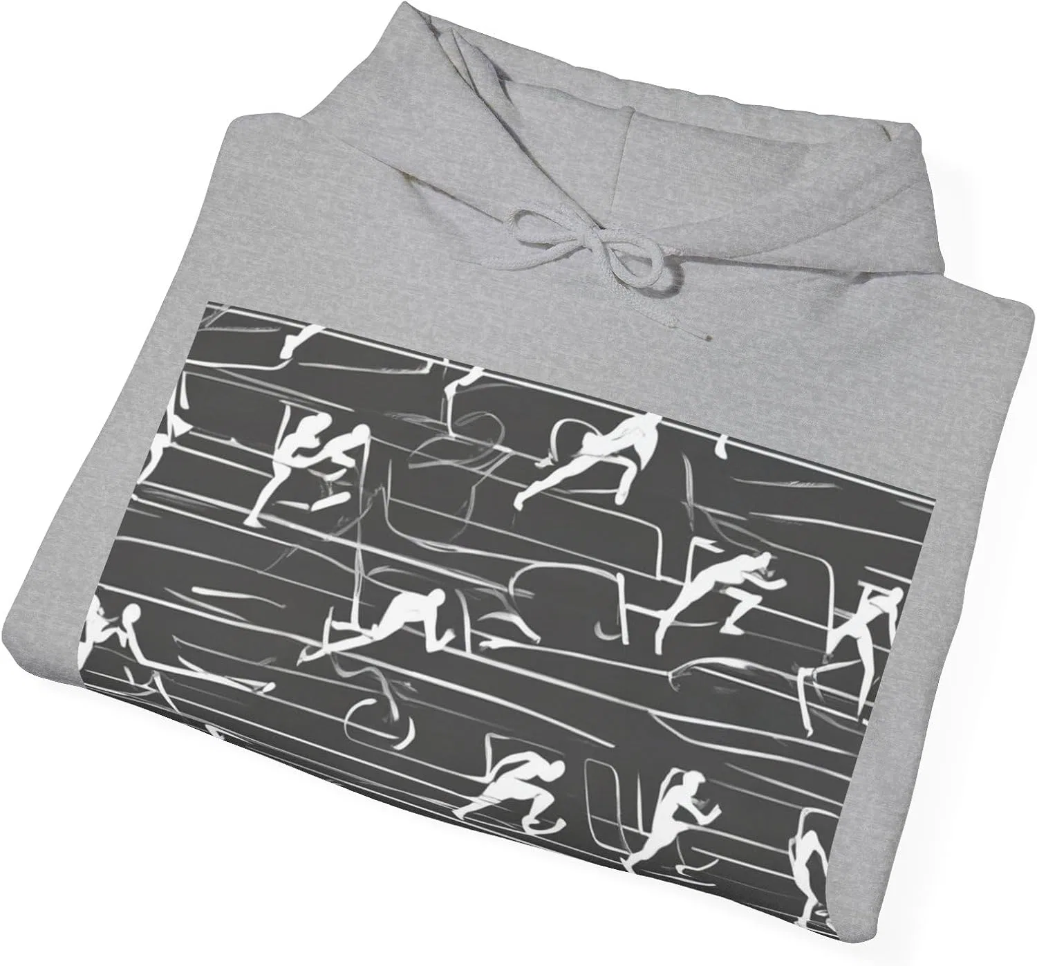 Худи Active Hooded Sweatshirt Gildan Heavy Blend, Sport Grey — фото 4