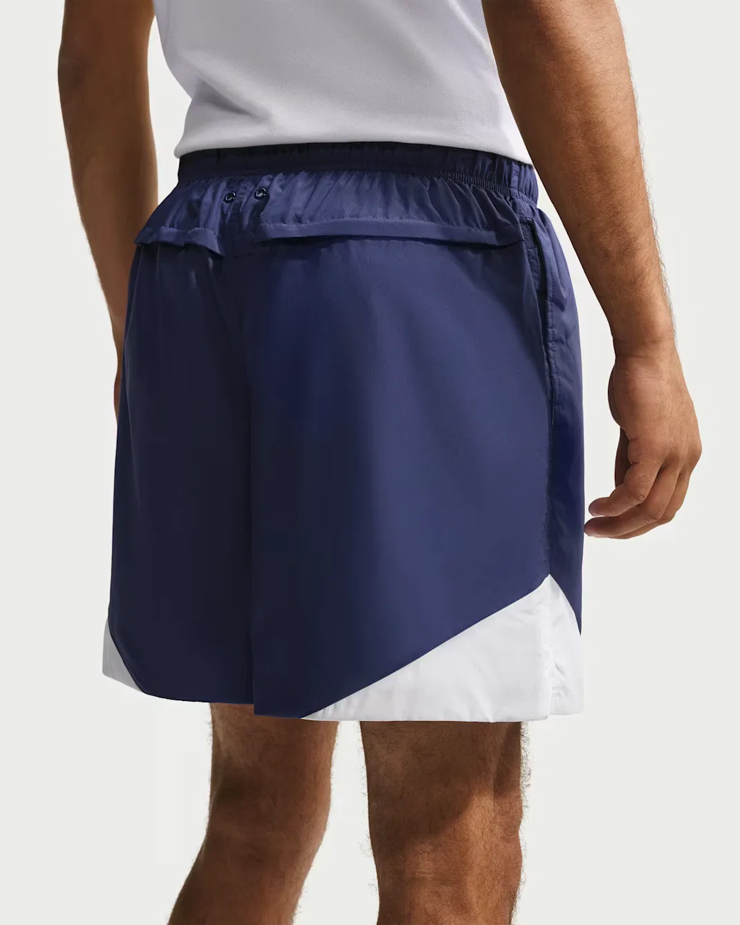 Мужские легкие тканые шорты Nike Windrunner, Blue Void/Summit White/Light Crimson — фото 3