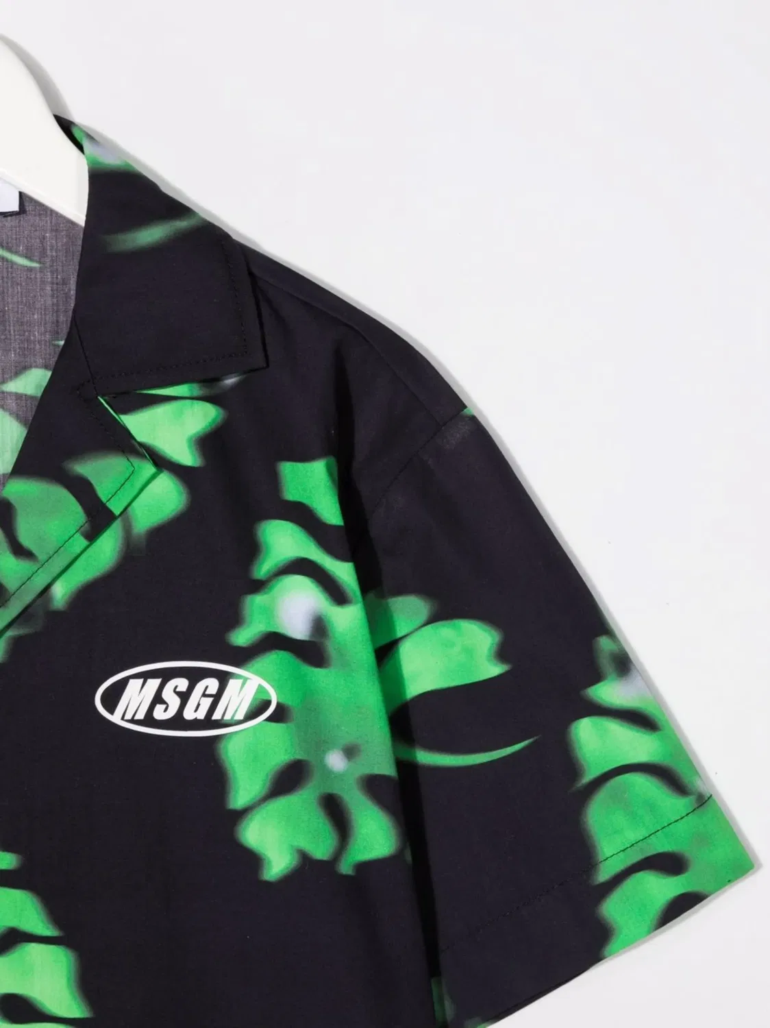 Рубашка с принтом листьев MSGM, синий — фото 2