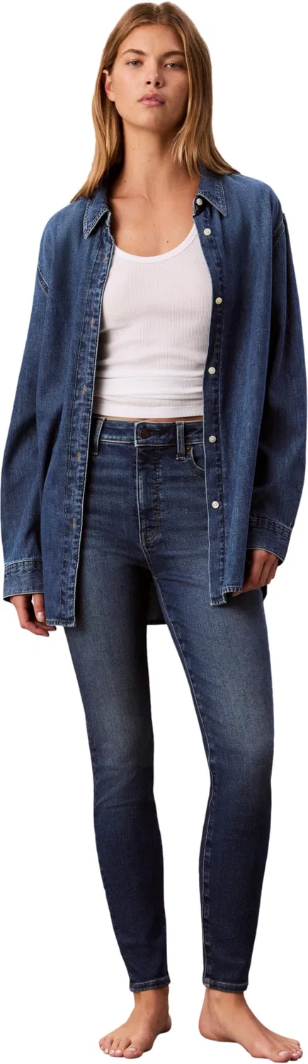 Женские джинсы с высокой посадкой скинни Midtown Blue Calvin Klein, Midtown Blue — фото 4