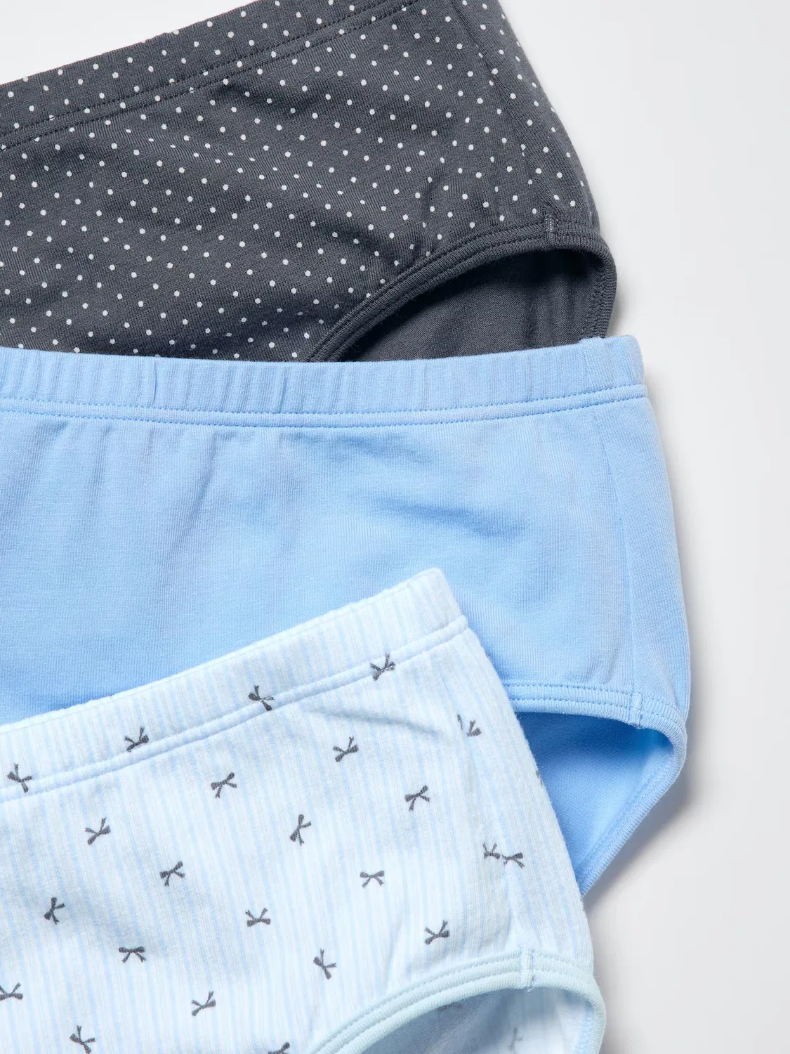 Шорты Uniqlo, детские, комплект из трех штук, светло-голубой — фото 2