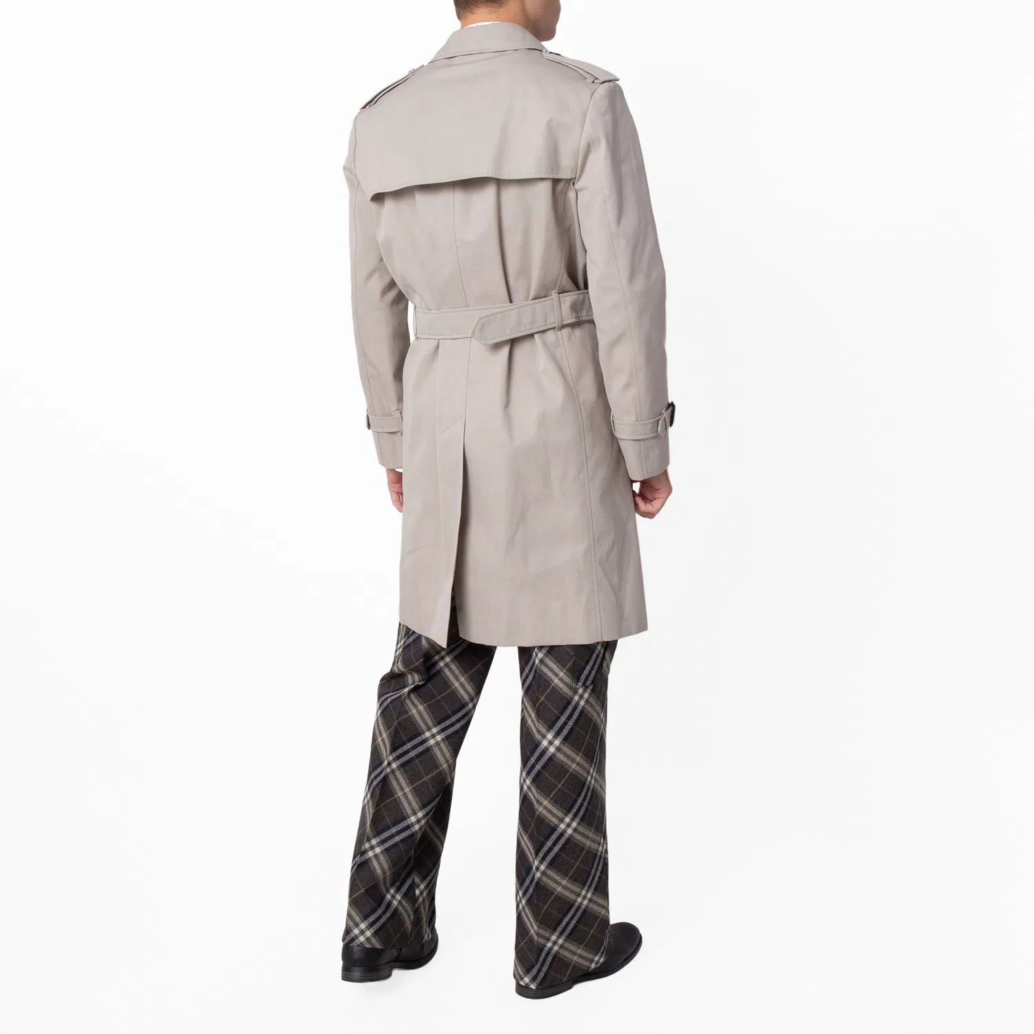 Тренч из хлопкового микса с клетчатой подкладкой Heron Cotton Blend Trench With Check Lining Burberry, Heron — фото 4