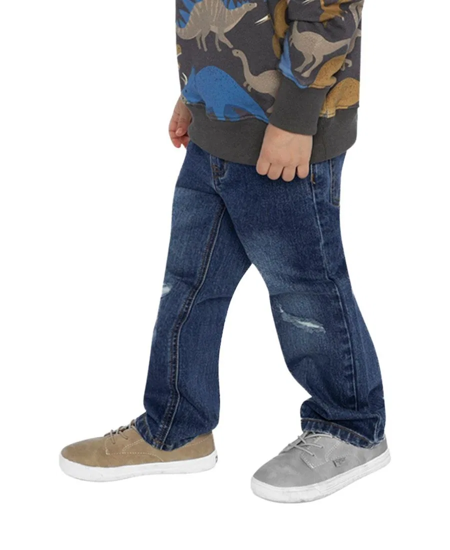 Джинсы на растяжимом дениме из коллекции Boys Must-Haves Deux par Deux, Navy Blue Denim — фото 4