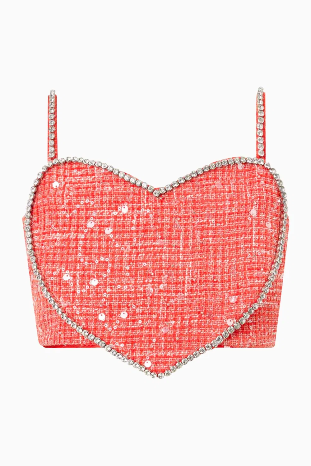 Топ с принтом сердец Odelia Heart-Shaped Top in Tweed Marlo Kids