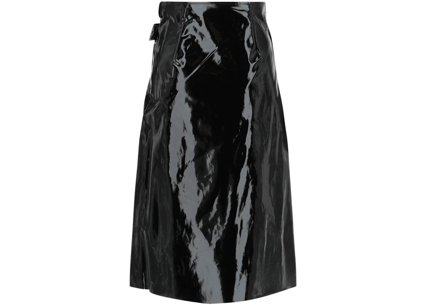 Женская юбка с эффектом лакированной кожи Gucci, Black — фото 2