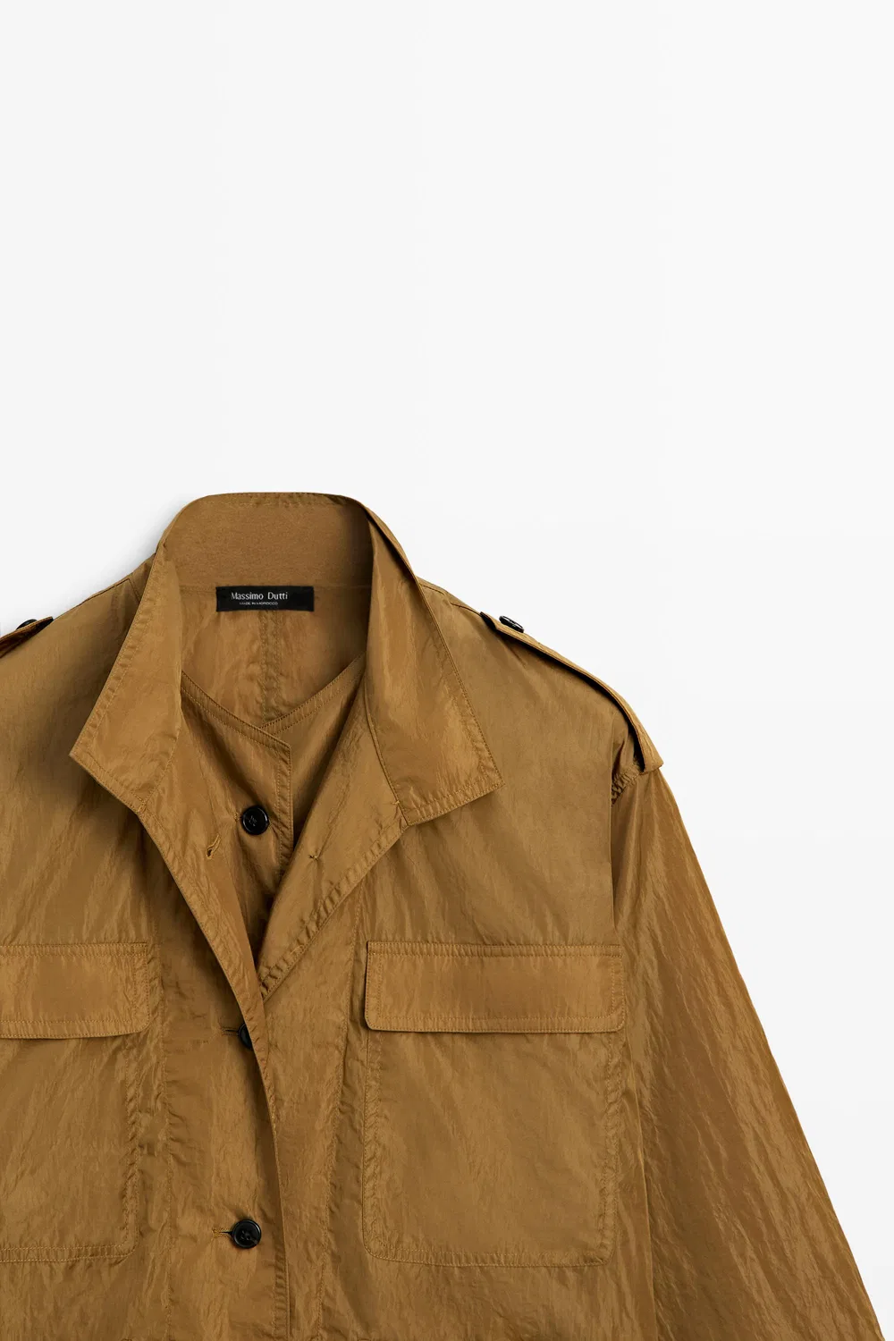Куртка Massimo Dutti, техническая, с карманами, тоffee — фото 4