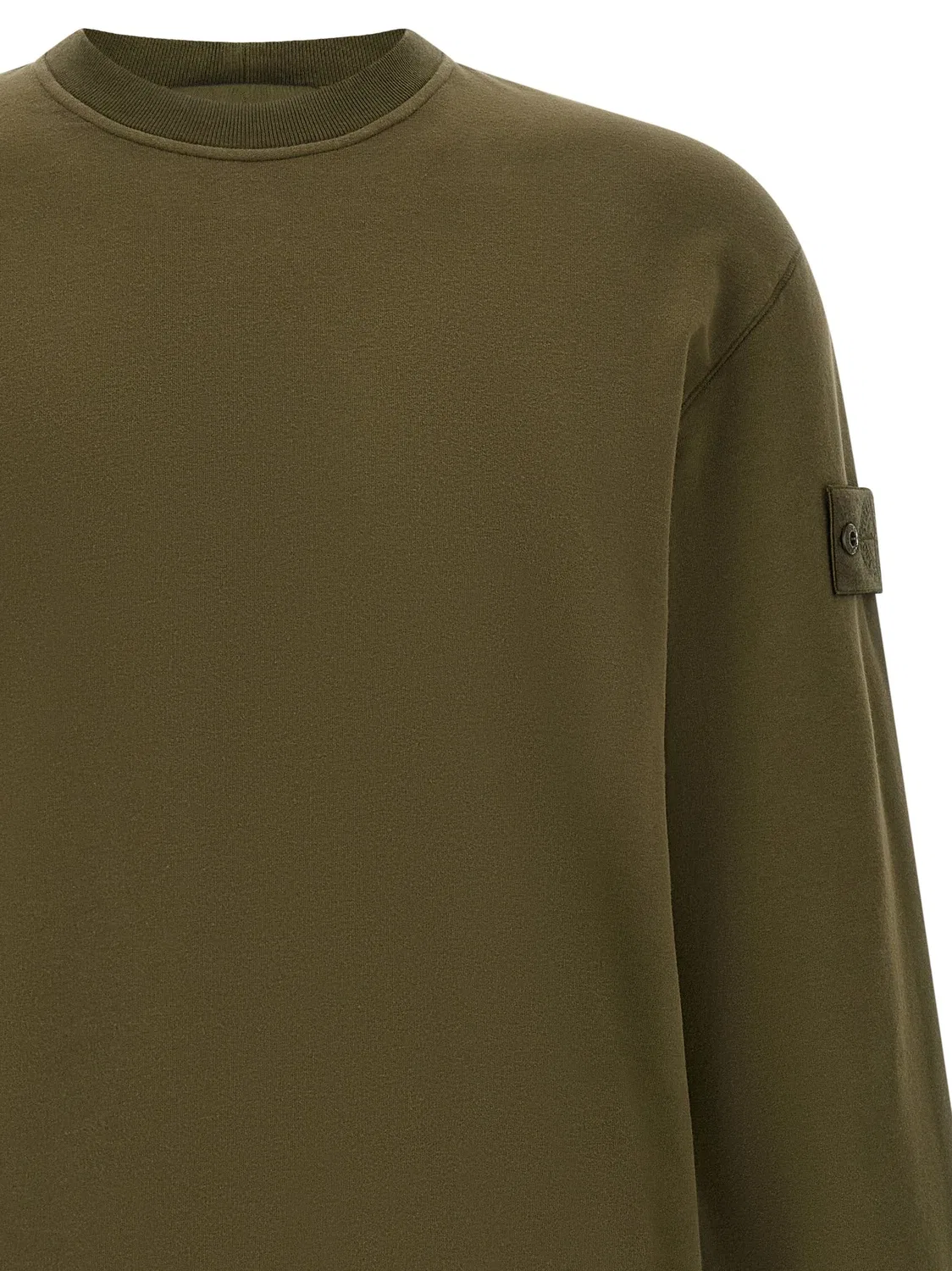 Свитшот из органического хлопка Stone Island Ghost, зеленый — фото 3