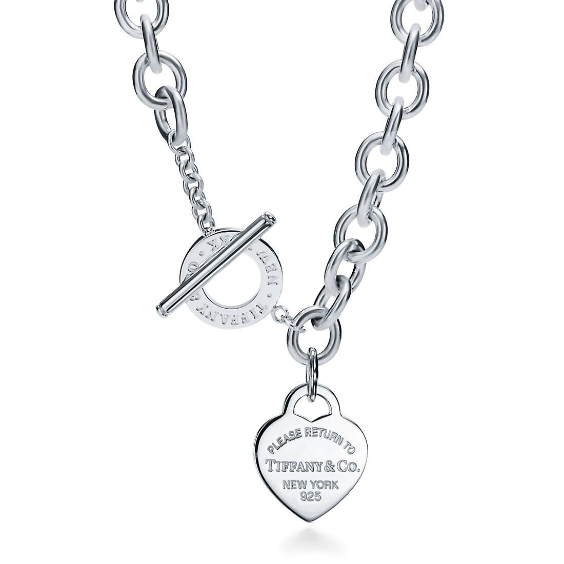 

Колье Tiffany & Co. Return to Tiffany Heart Tag Toggle, серебро