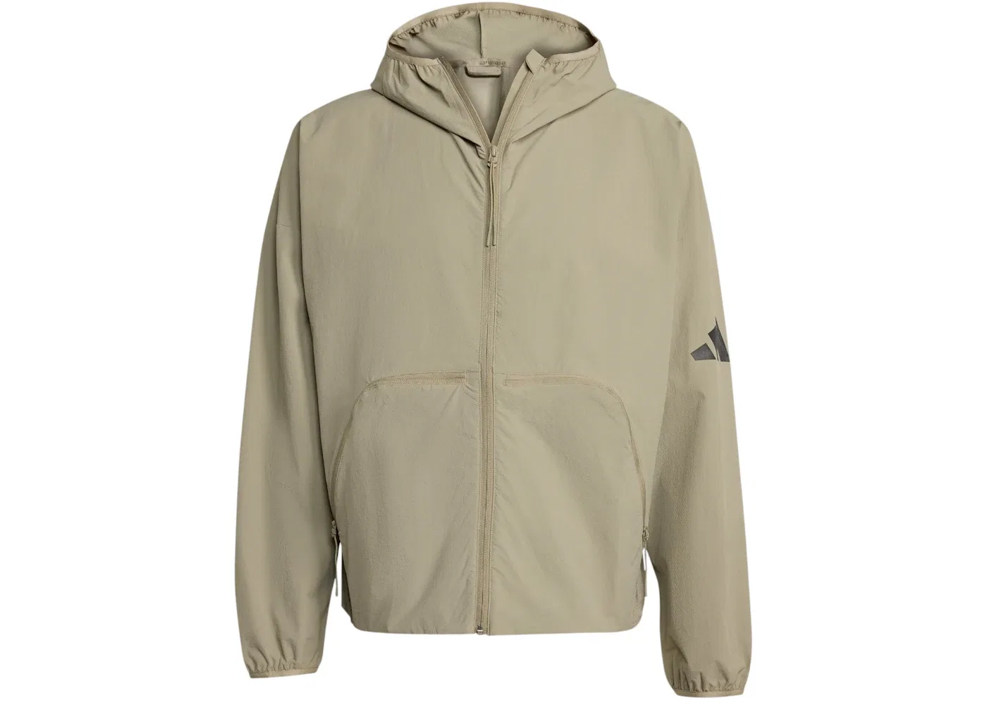 Мужская куртка-виндбрейкер с защитой от ветра Adidas Myshelter Windbreaker, цвет Silver Pebble