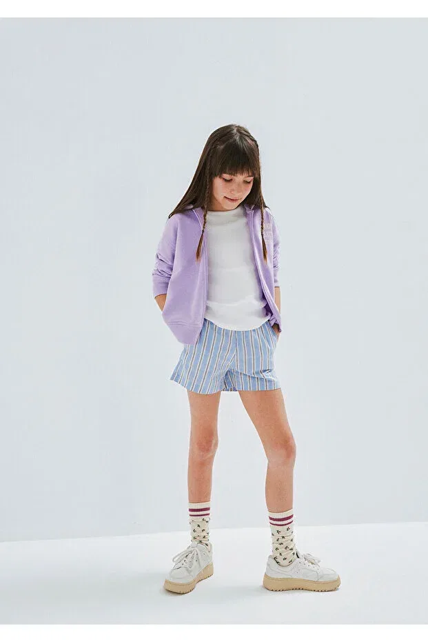 Детские шорты для девочек с принтом Striped shorts Mavi, Blue