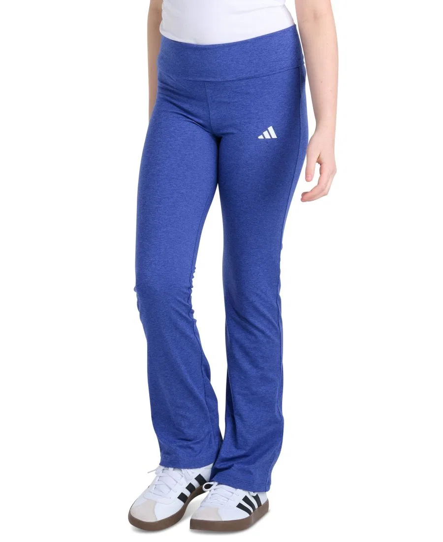 Леггинсы с заниженной посадкой и расклешенной штаниной, модель Folded Waistband Kick Flare Pants adidas, Blue