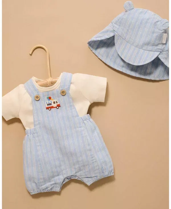 Детский комплект для мальчиков с коротким рукавом Purebaby, Laguna Stripe — фото 4