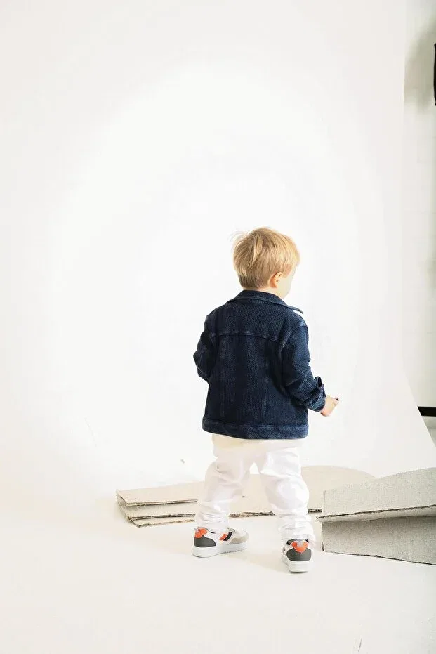 Детский жакет из габардина с длинным рукавом Nanica Kids, Navy Blue — фото 3