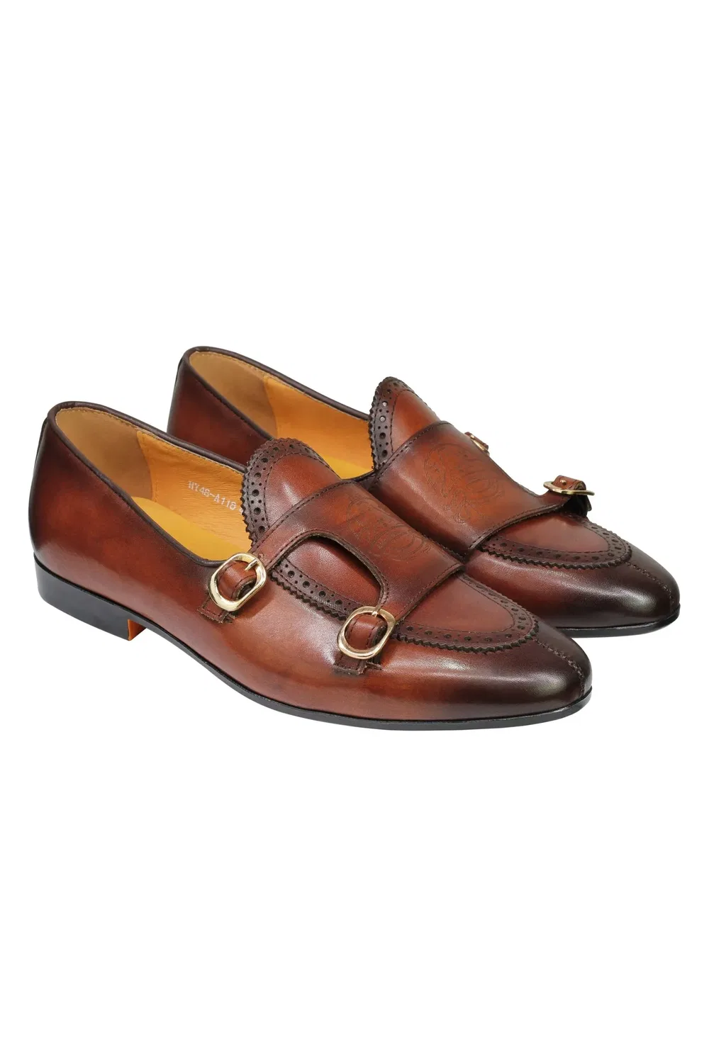 Туфли Leather Double Monk Strap Xposed, коричневый — фото 3