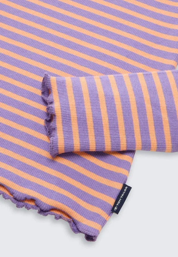 Комплект из 2 футболок с длинным рукавом, полосатый, Tom Tailor, Offwhite Pink Stripe, розовый — фото 3