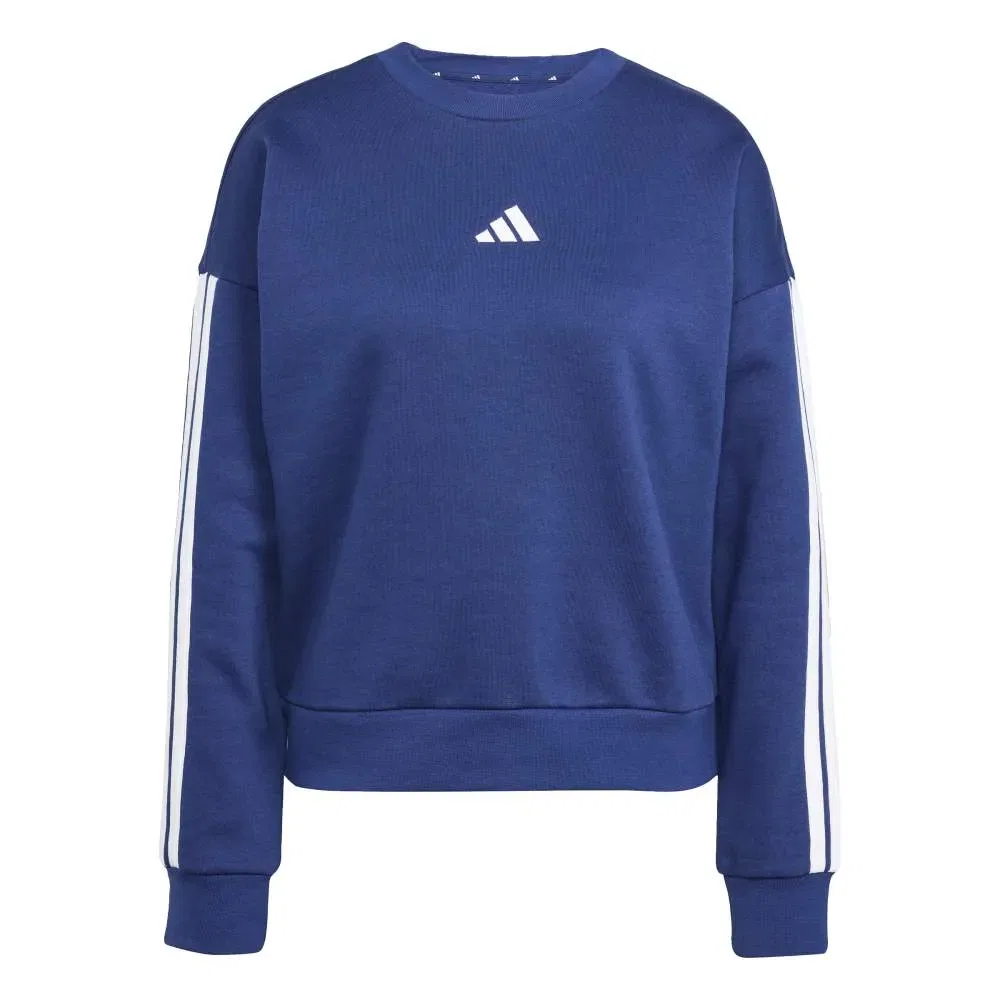 Толстовка на флисе Adidas Essentials 3 Stripes Adidas, синий — фото 3