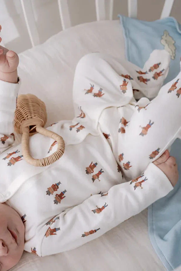 Детский комбинезон для девочек хлопковый Generic Brands, White — фото 3