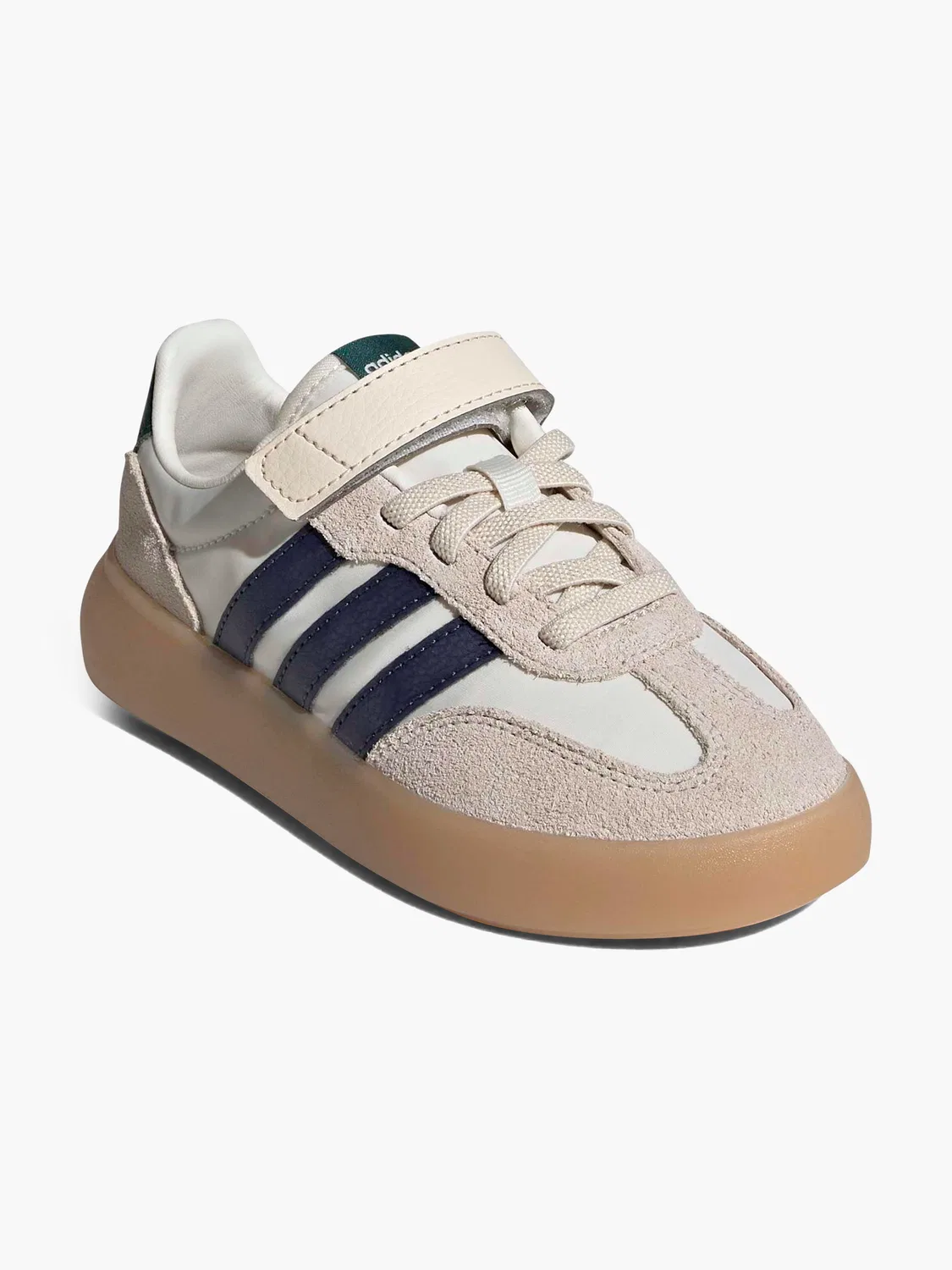 Детские кроссовки с эластичной шнуровкой и липучкой Adidas Barreda Decode El C, бежевый — фото 2