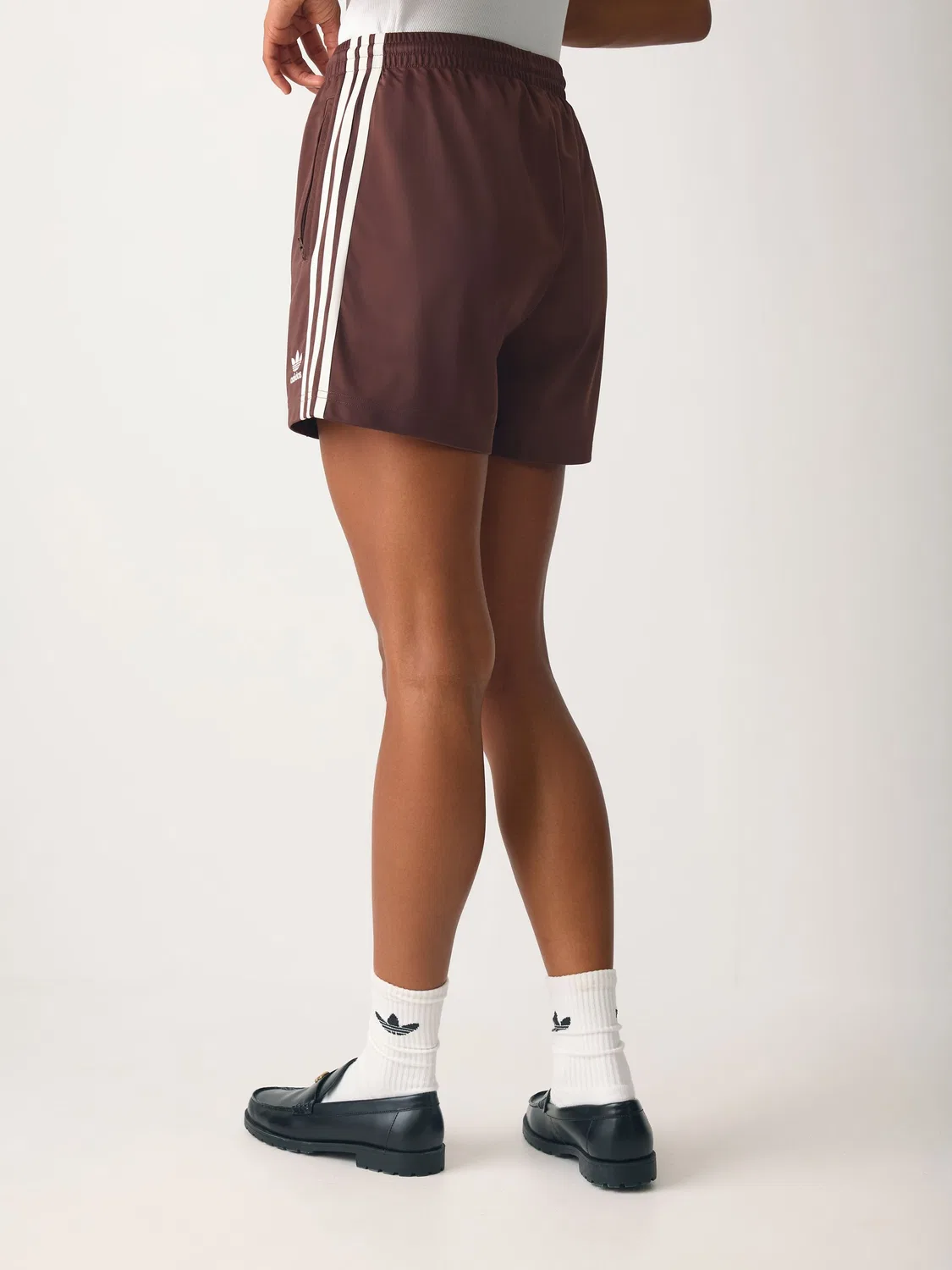 Шорты Firebird, adidas Originals, коричневый/кремовый — фото 4