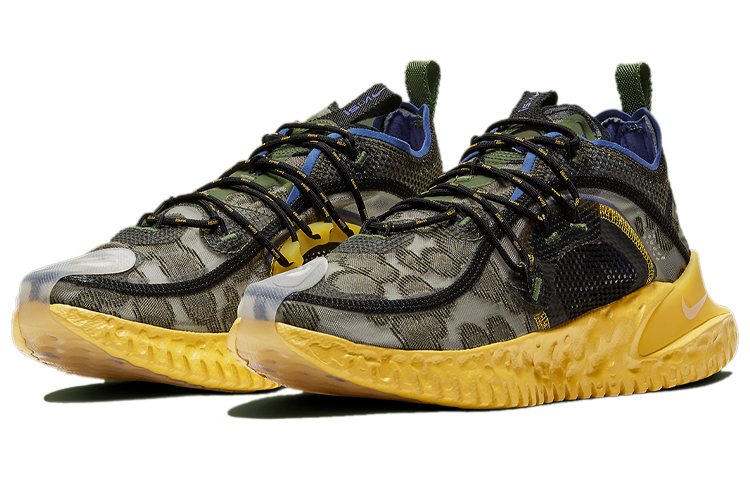 Кроссовки Nike Flow 2020 Ispa, оливковый/желтый — фото 3