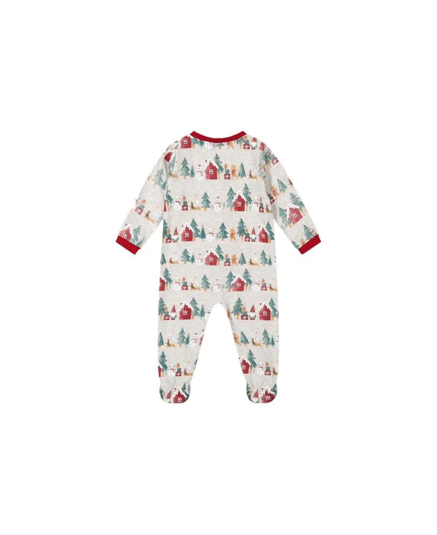 Детский хлопковый комбинезон-пижама с рождественским принтом, Holiday Family Pajamas Deux par Deux, Holiday Print — фото 2