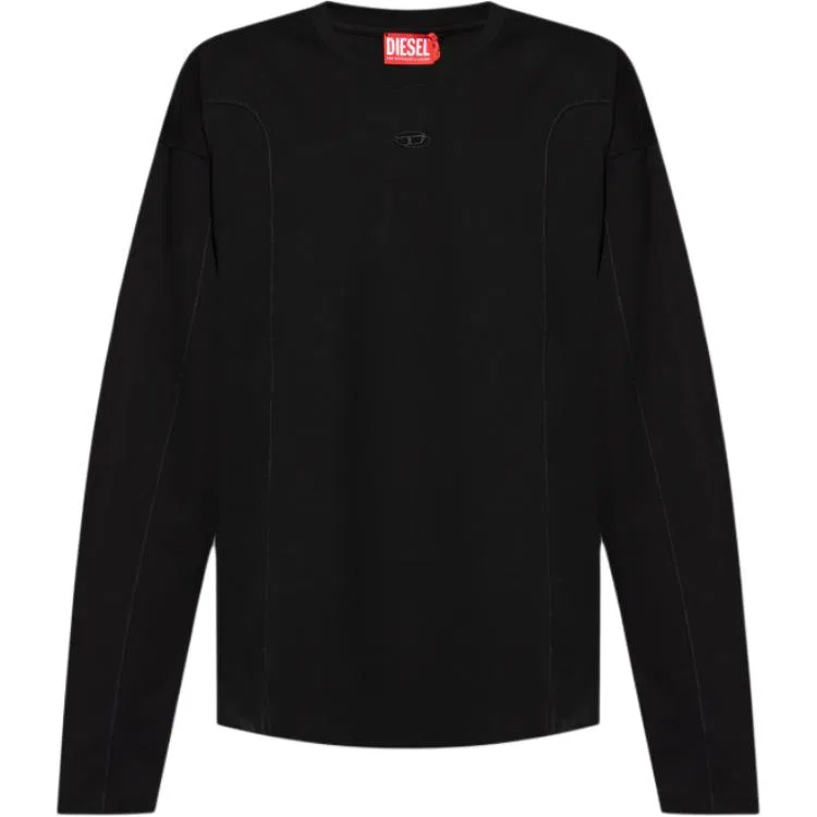 Мужская футболка с длинным рукавом Oval-D Logo DIESEL, черный