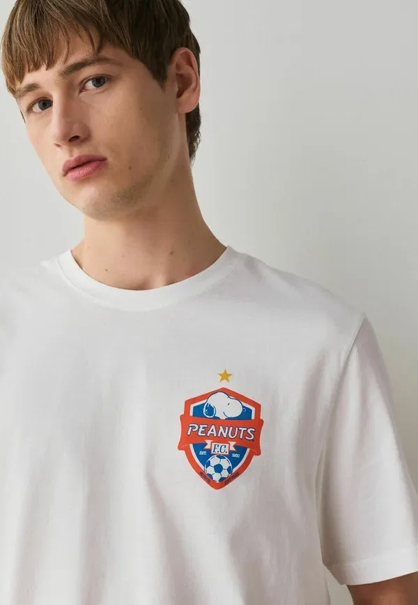 Футболка с принтом Snoopy Regular fit Next, White, белый — фото 3
