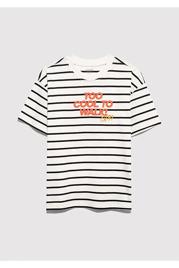 Детская футболка с принтом Oversize Wide Cut Mavi, White — фото 2