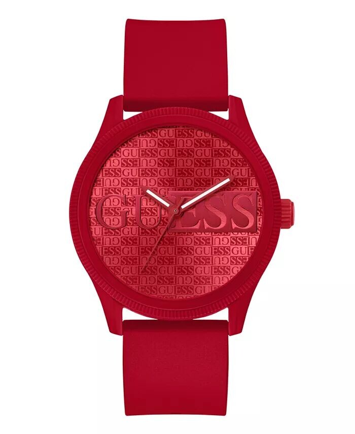

Мужские аналоговые красные силиконовые часы 45 мм GUESS, красный
