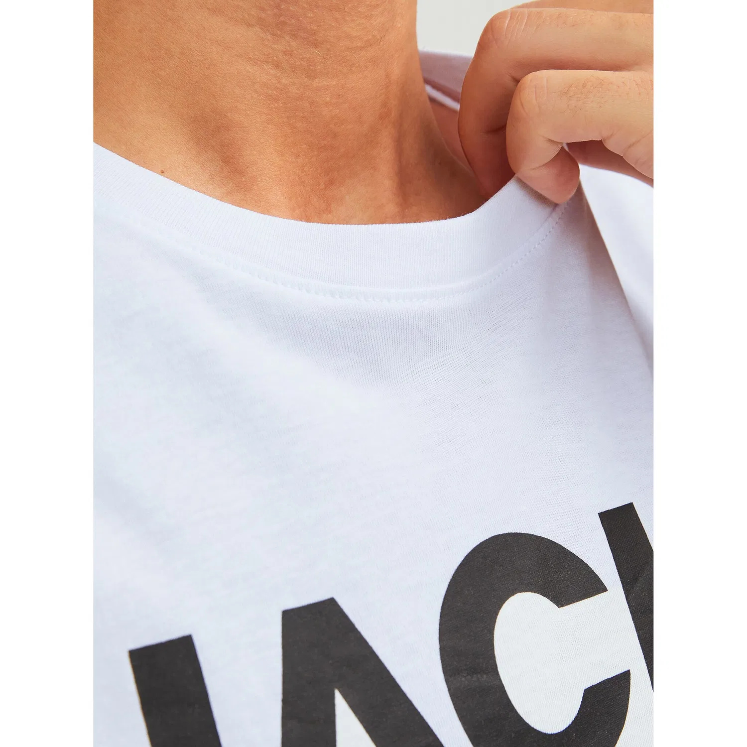 Детская хлопковая футболка с принтом Jack & Jones, White — фото 4