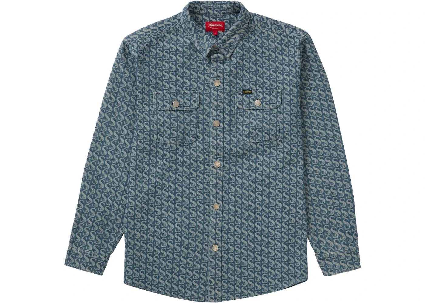 Мужская рубашка из денима Supreme, Blue